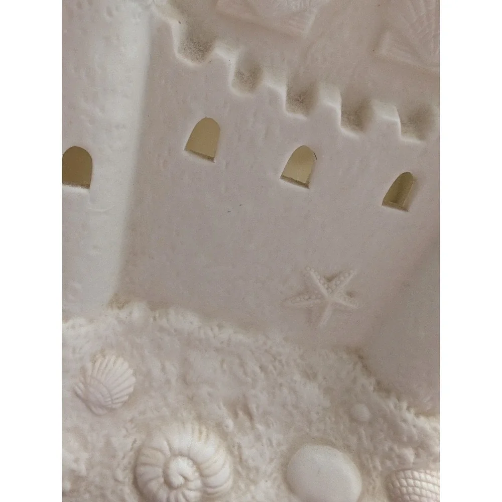 PartyLite Cream Bisque Porcelain Sandcastle 8.5" Tealight Candle Holder P7306 - Picture 9 of 9